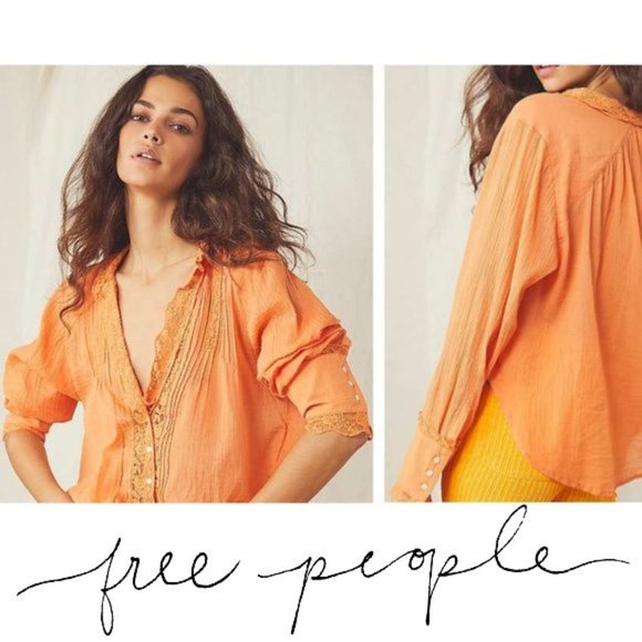 Free People Tops - Free People Clemence Buttondown - Super Tropical Size XL